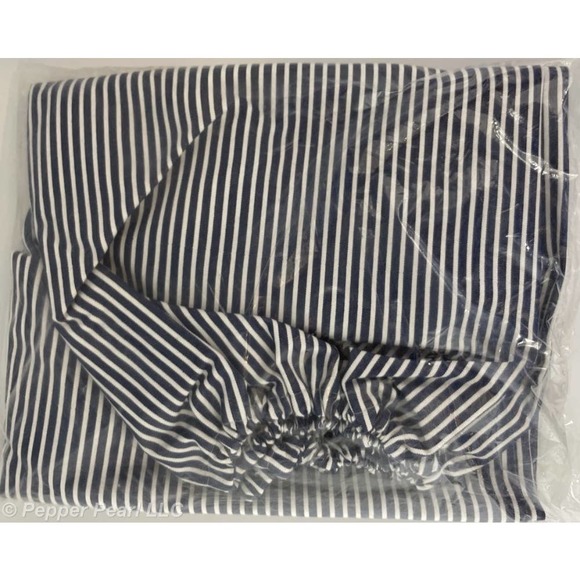 Striped Pirate Costume Pants Blue White Adult Medium Theater Halloween Cosplay - Picture 2 of 2